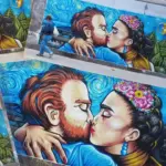 Impression le baiser van gogh Frida Kahlo dhoa