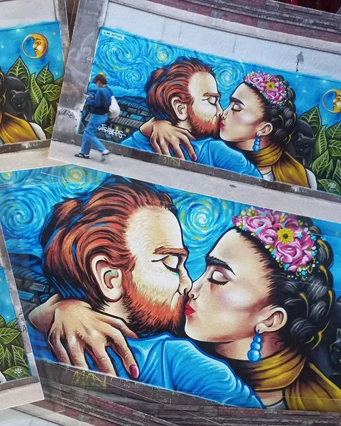 Impression le baiser van gogh Frida Kahlo dhoa