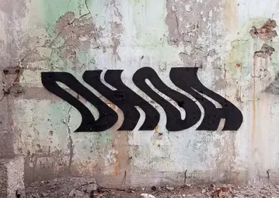Lettrage DHOA Zigzag